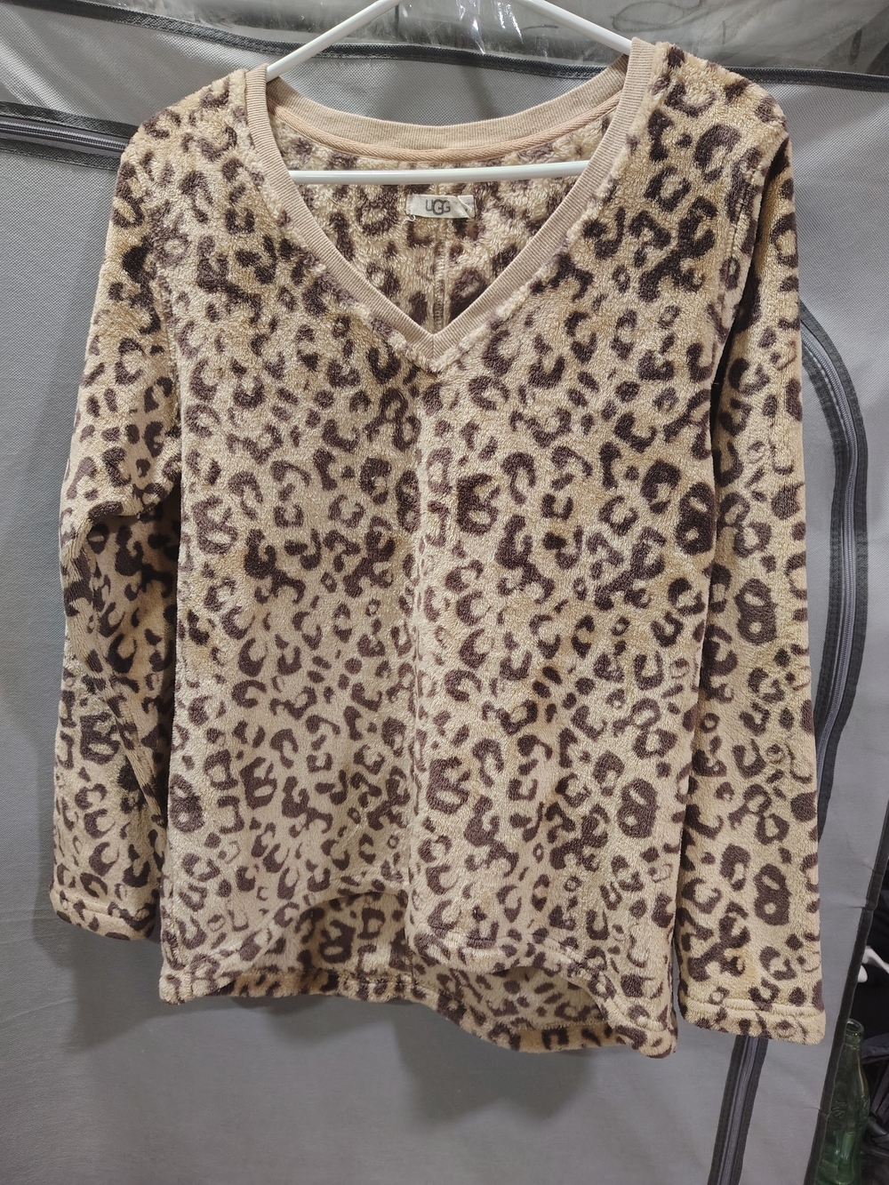 UGG Women's Taupe Leopard Print Pajama Set